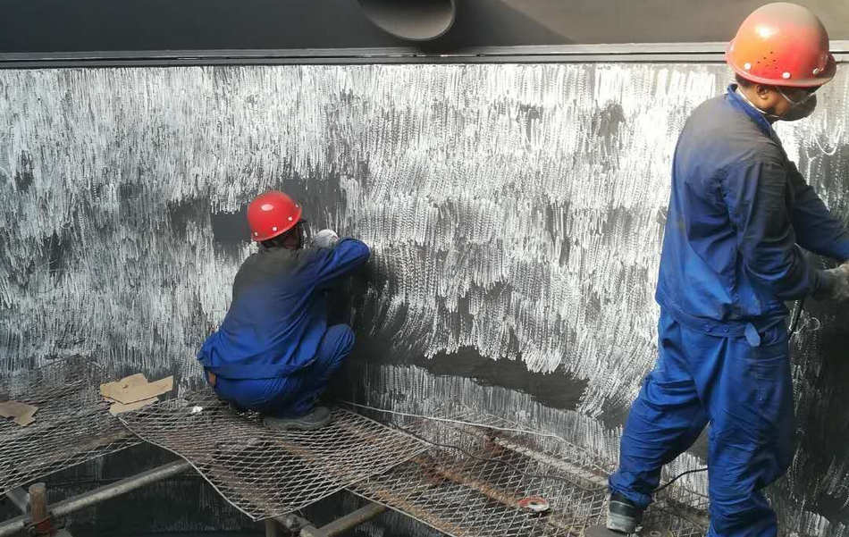 鋼廠料罐內襯耐磨陶瓷安裝 鋼廠料罐內襯耐磨陶瓷安裝