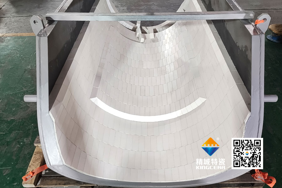 高爐并罐無料鐘爐頂上部擺動溜槽內(nèi)襯陶瓷 高爐并罐無料鐘爐頂上部擺動溜槽內(nèi)襯陶瓷